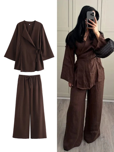 2 Pieces Kimono Style Loose Set