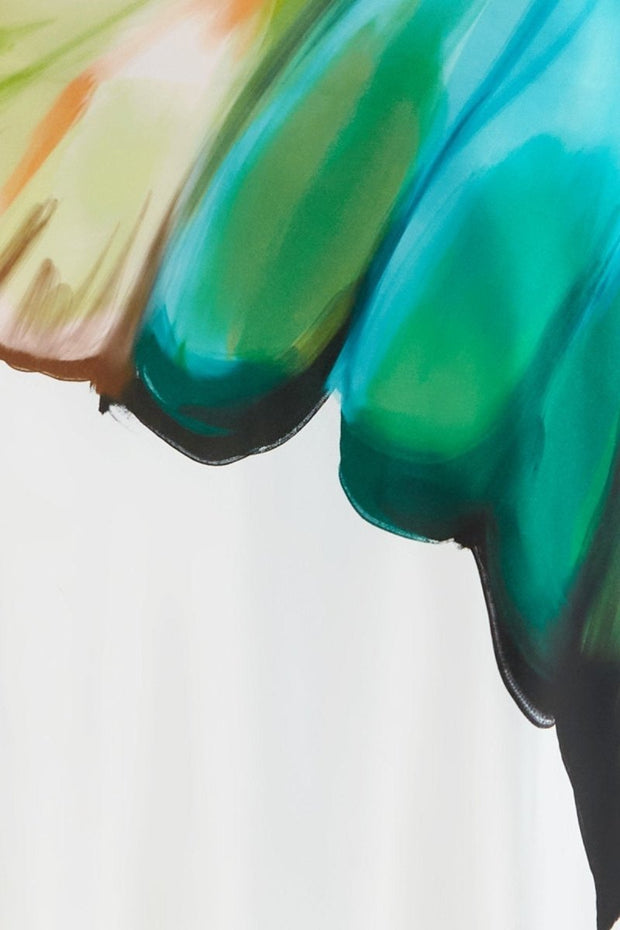 Bernice geprinte maxi-jurk met enkele mouw